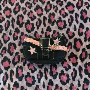 Stylish Black and Pink Kids Star Bag